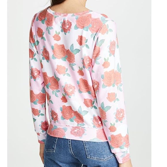 NWT Wildfox Electric Love Rose Sweatshirt - Picture 2 of 10